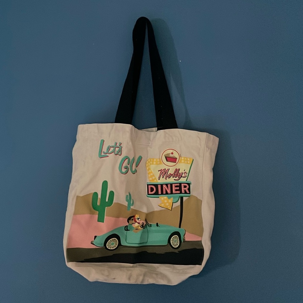 Molly & Rex Canvas 50’s Theme print Tote Bag